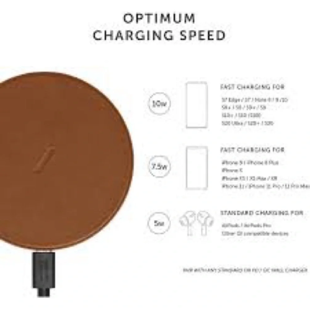 Native Union Wireless Charging Leather Pad, NIB